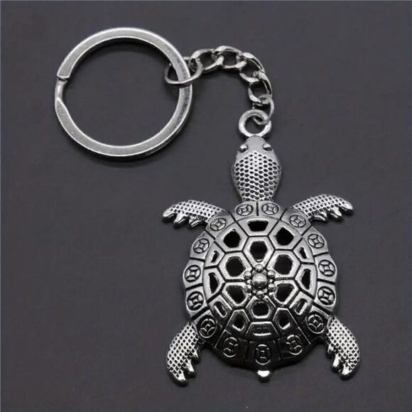 Turtle Stainless Steel Keychain - Picture 2 of 5